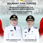 SELAMAT DAN SUKSES ATAS PELANTIKAN RUDI SUSMANTO, S.Si DAN H. ADE RUHANDI.SE , SEBAGAI BUPATI DAN WAKIL BUPATI BOGOR 2025-2030