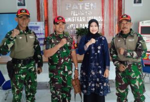 Mayor Infantri Sulaeman Ucapkan Terimakasih kepada Camat Ranca Bungur Kab.Bogor Atas Fasiltas Tempat Persinggahan yang diberikan Untuk Calon Prajurit Tamtama