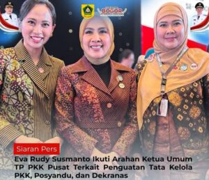 Eva Rudy Susmanto Ikuti Arahan Ketua Umum TP PKK Pusat Terkait Penguatan Tata Kelola PKK, Posyandu, dan Dekranas   